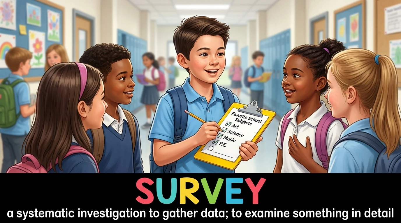 English Illustration for survey